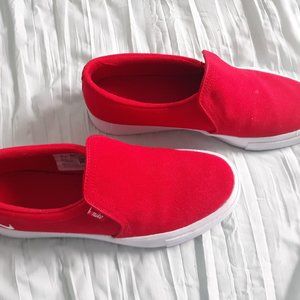 Red Nike Women's Court Royale Slip On Sneakers